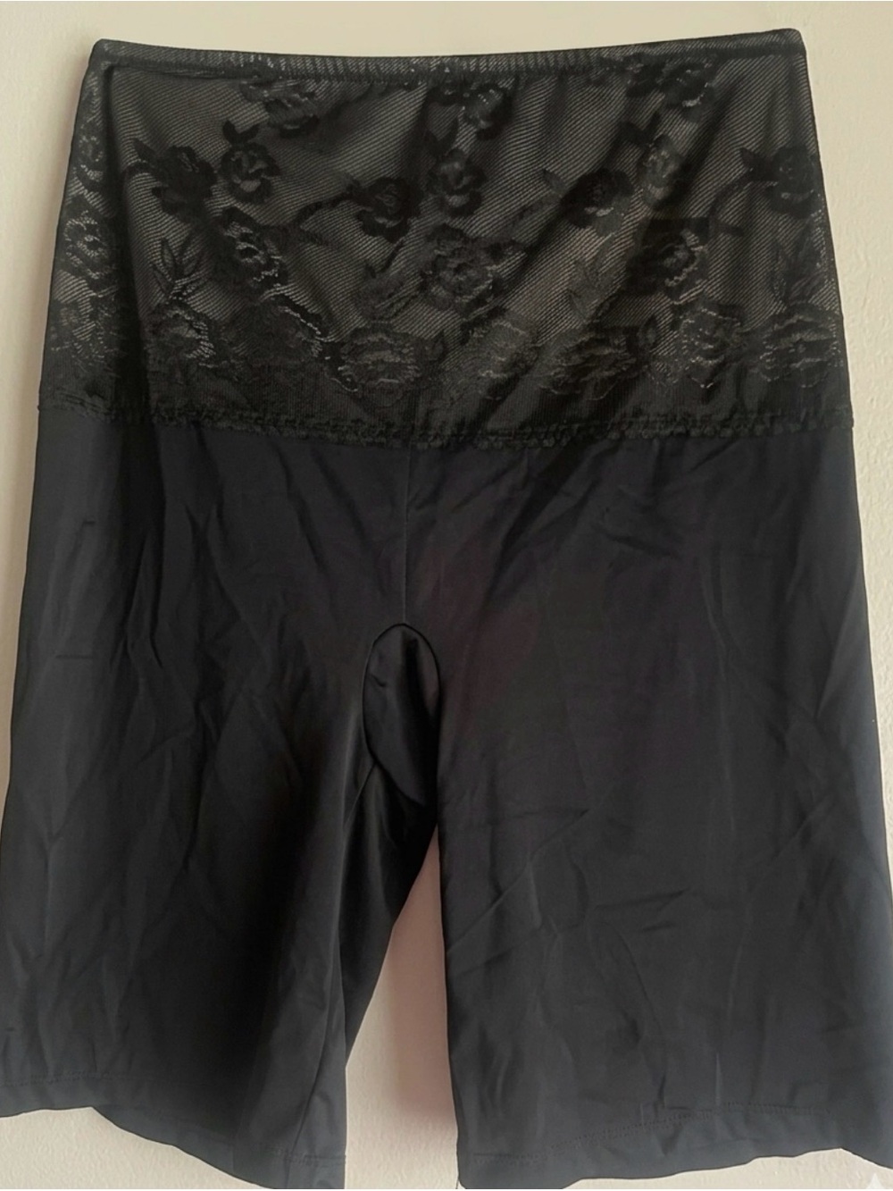 High-Waist Black Lace Shaping Shorts - Picture 2 of 4